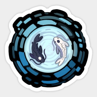 Yin and Yang Koi Whirlpool - Yang Version Sticker